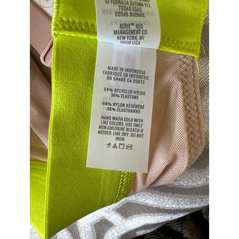 AERIE SMOOTHEZ MESH PLUNGE BRALETTE Sand size L NWT - Picture 6 of 6